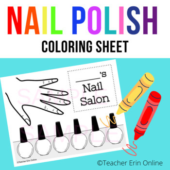 Nail polish coloring sheet paint fingernails printable reward colors