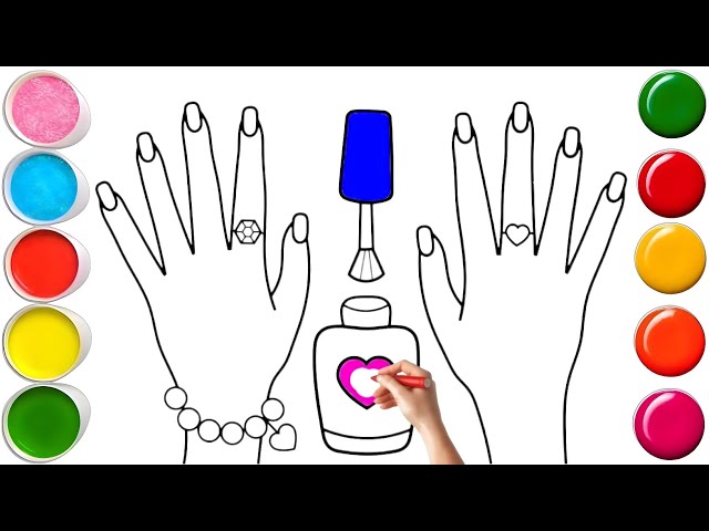 How to draw nail polish for kids ðððð nail polish drawing nail polish coloring pages for kids