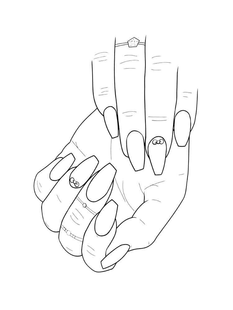 Nail coloring pages