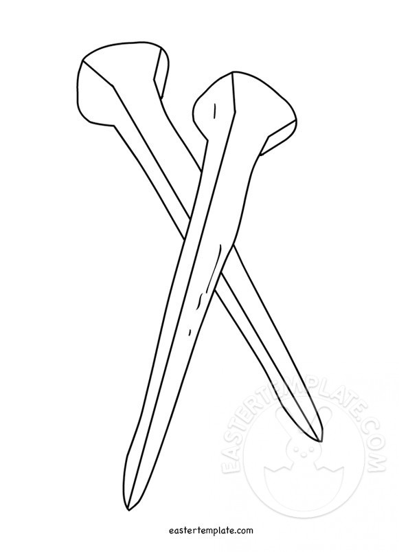 Nails of christ coloring page