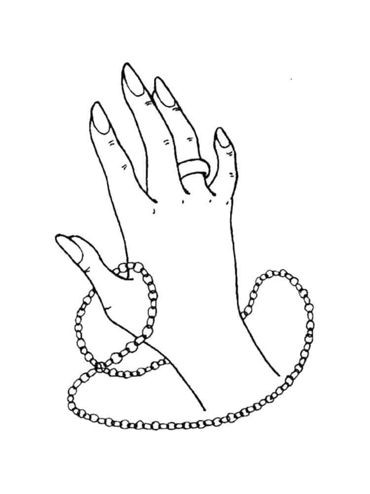 Nails image coloring page