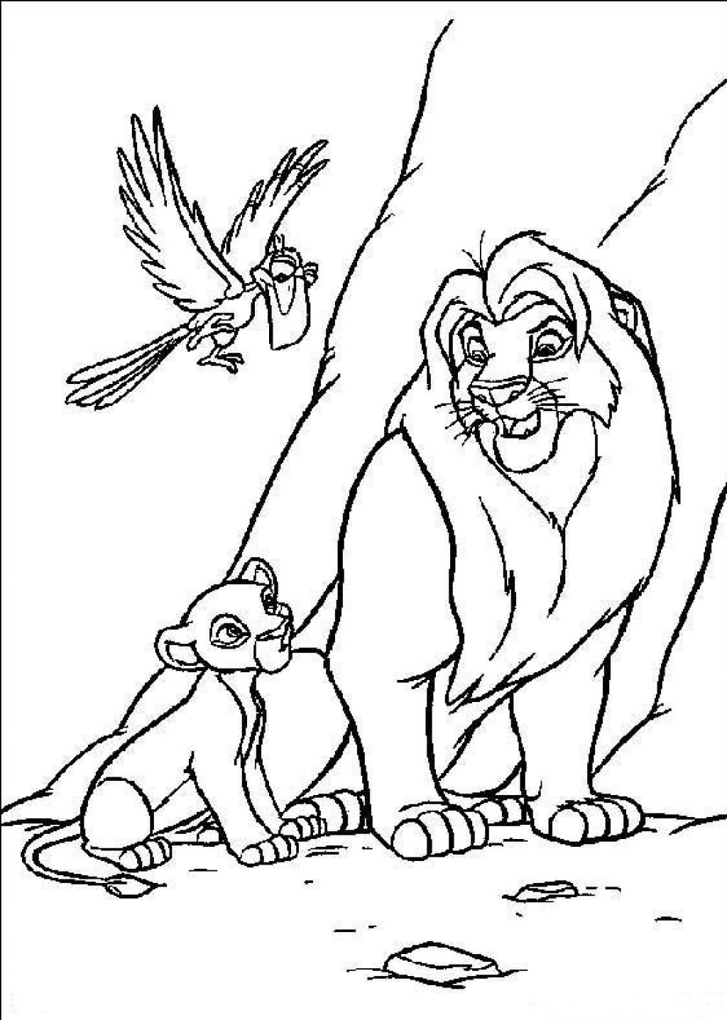 Free printable simba coloring pages for kids