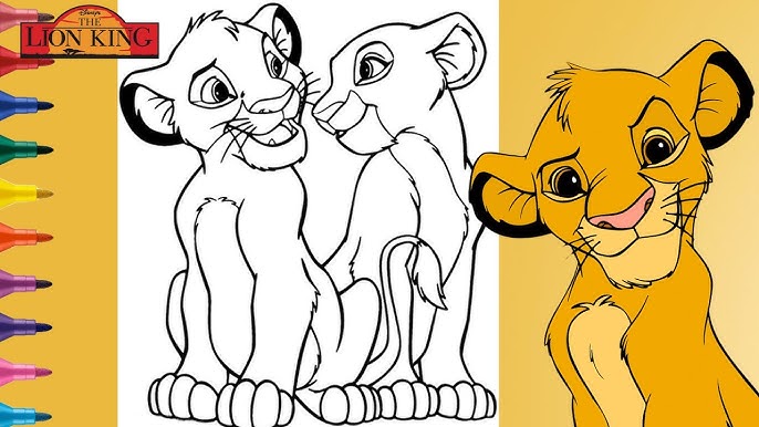 Coloring the lion king siba nala disney coloring page prisacolor arkers kii the clown