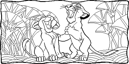 Simba and nala coloring page free printable coloring pages