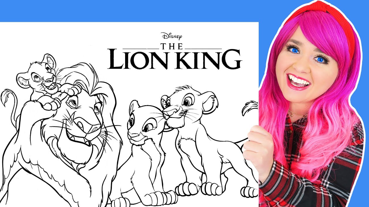 Coloring the lion king simba nala mufasa coloring pages prismacolor markers