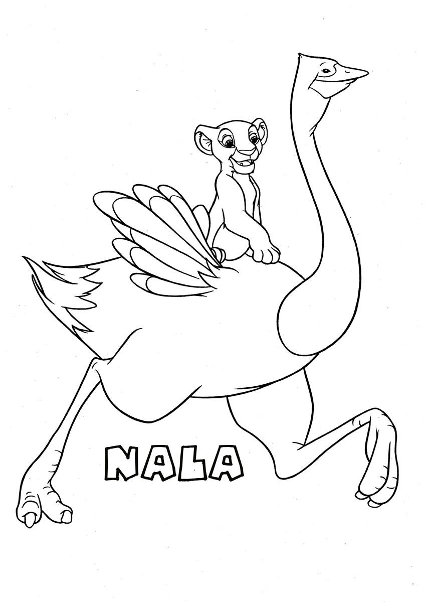 Nala the lion king coloring page