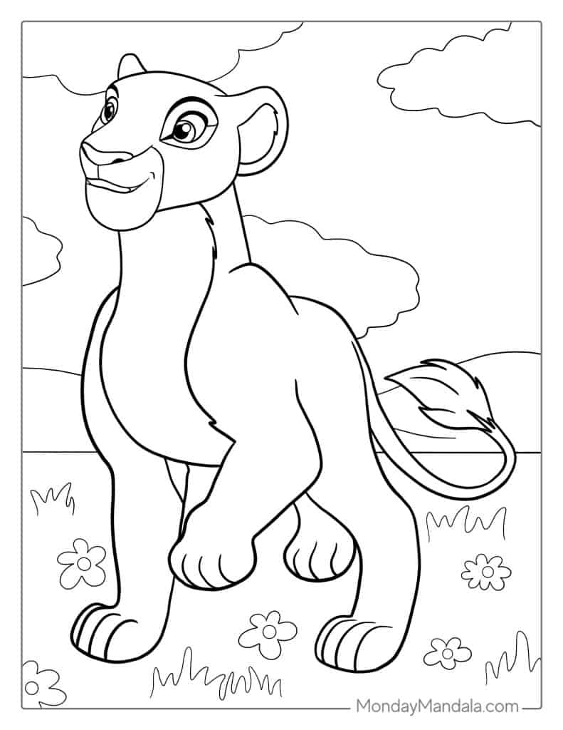 Lion coloring pages free pdf printables