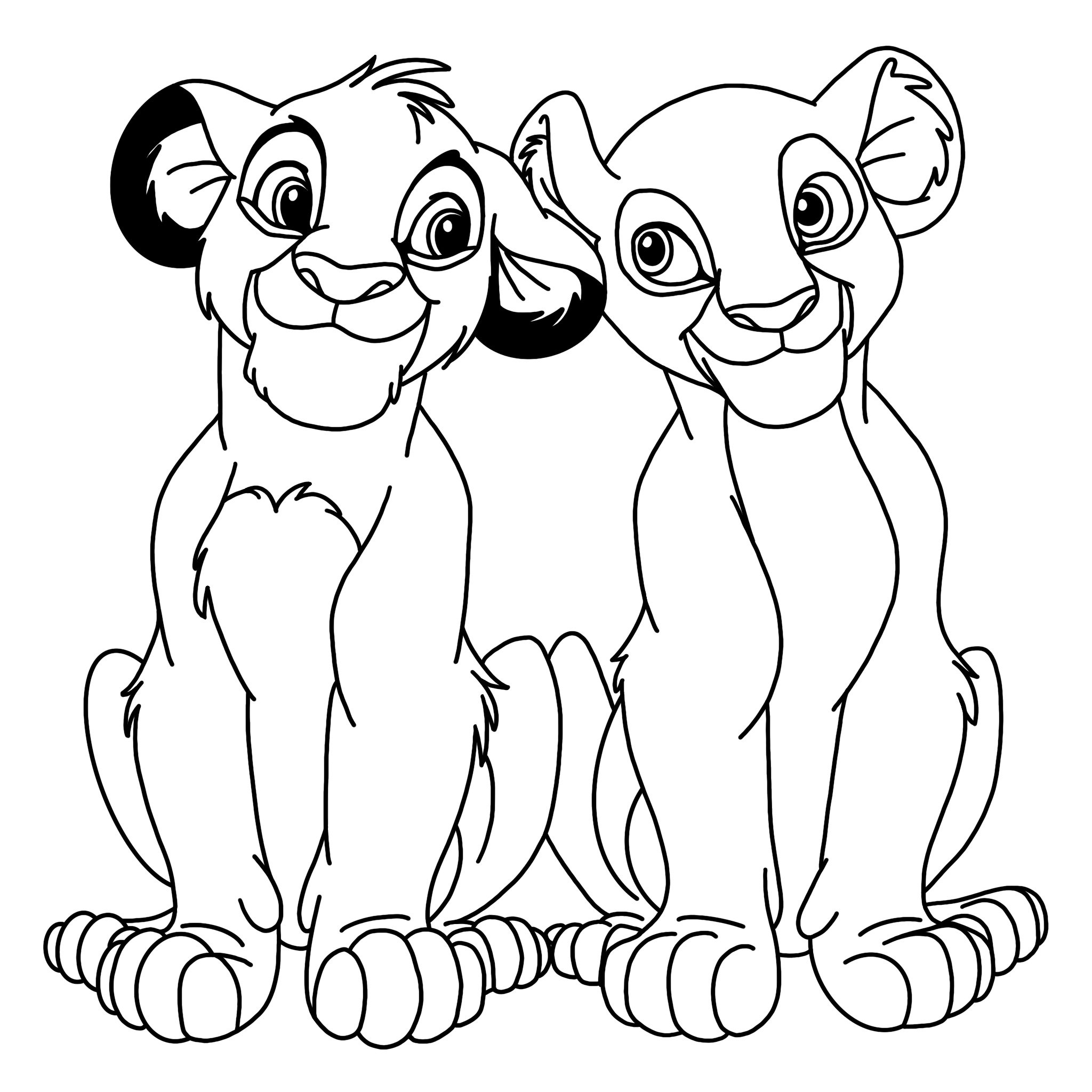 Simba coloring page