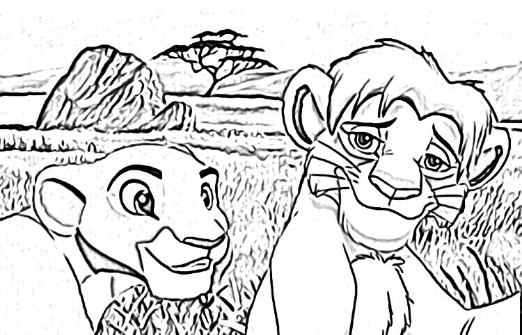 Teen simba and nala coloring page ðthe lion king aminoð amino