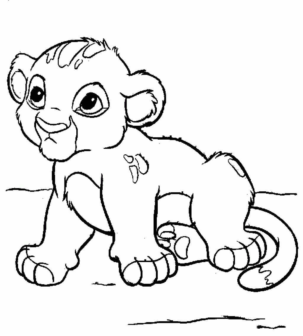 Free printable simba coloring pages for kids