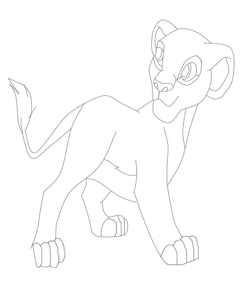 Nala lion king character coloring page