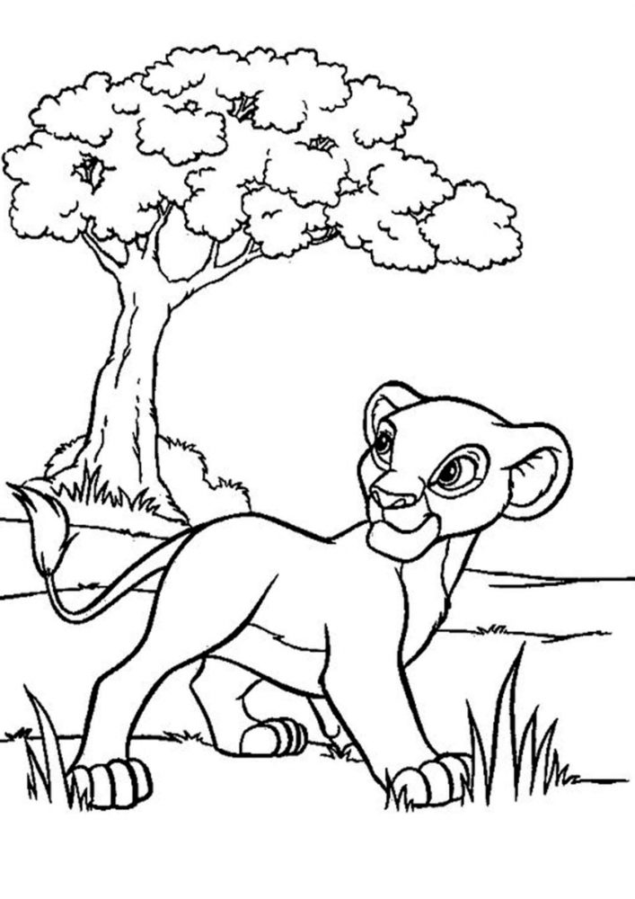 Free easy to print lion king coloring pages