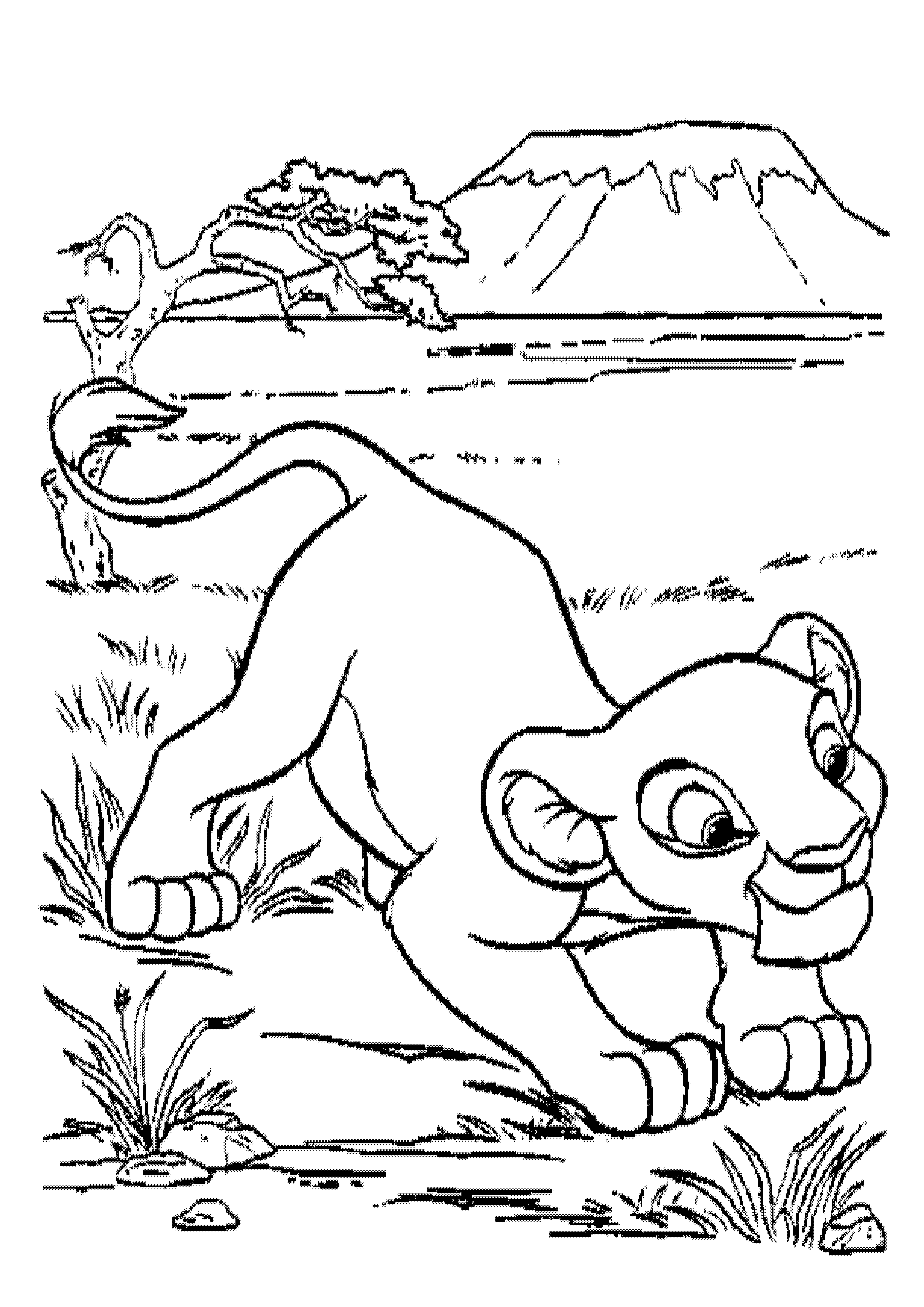 Free printable simba coloring pages for kids