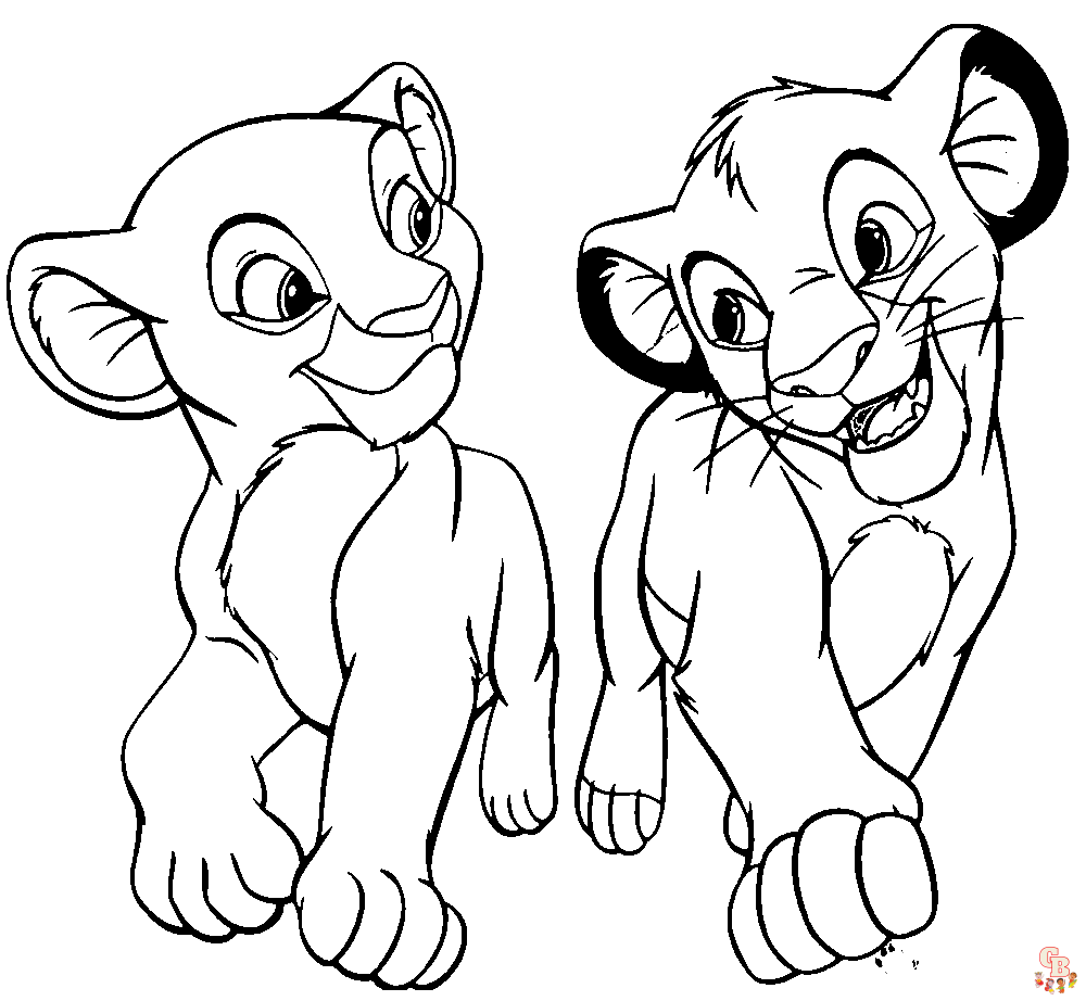 Printable simba coloring pages free for kids and adults