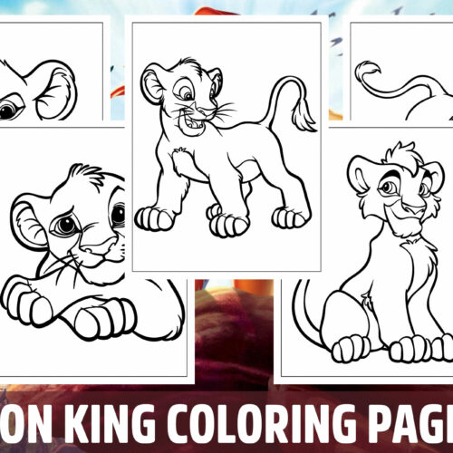 Lion king coloring pages for kids girls boys teens birthday school activity made by teachers