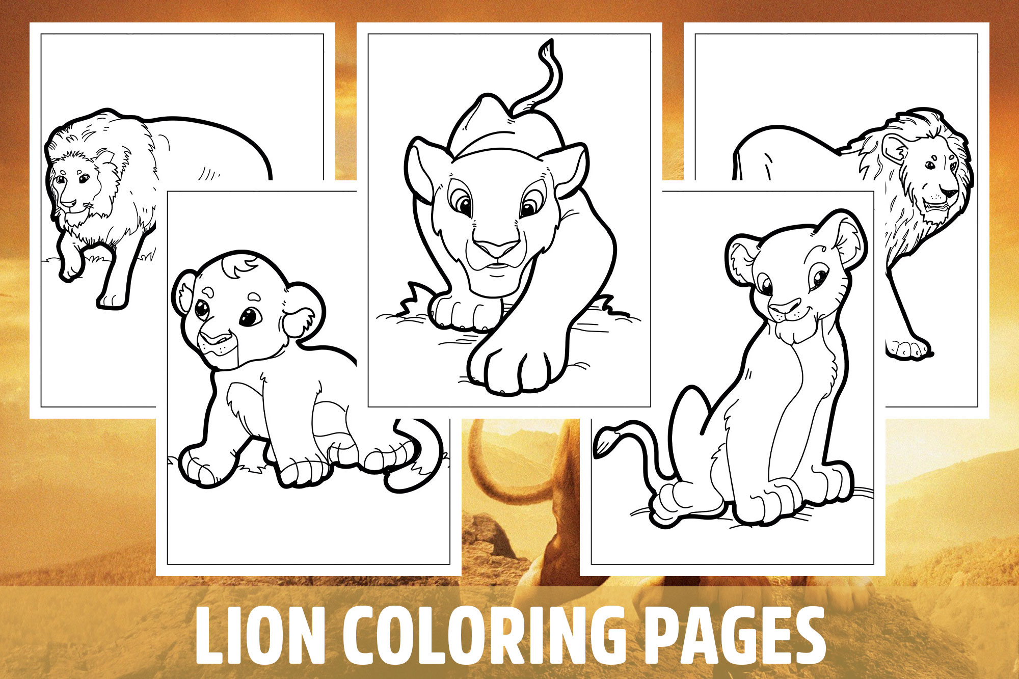 Lion coloring pages for kids girls boys teens birthday school activity made by teachers