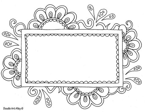 Free printable name templates coloring pages from doodle art alley coloring pages name coloring pages doodle frames