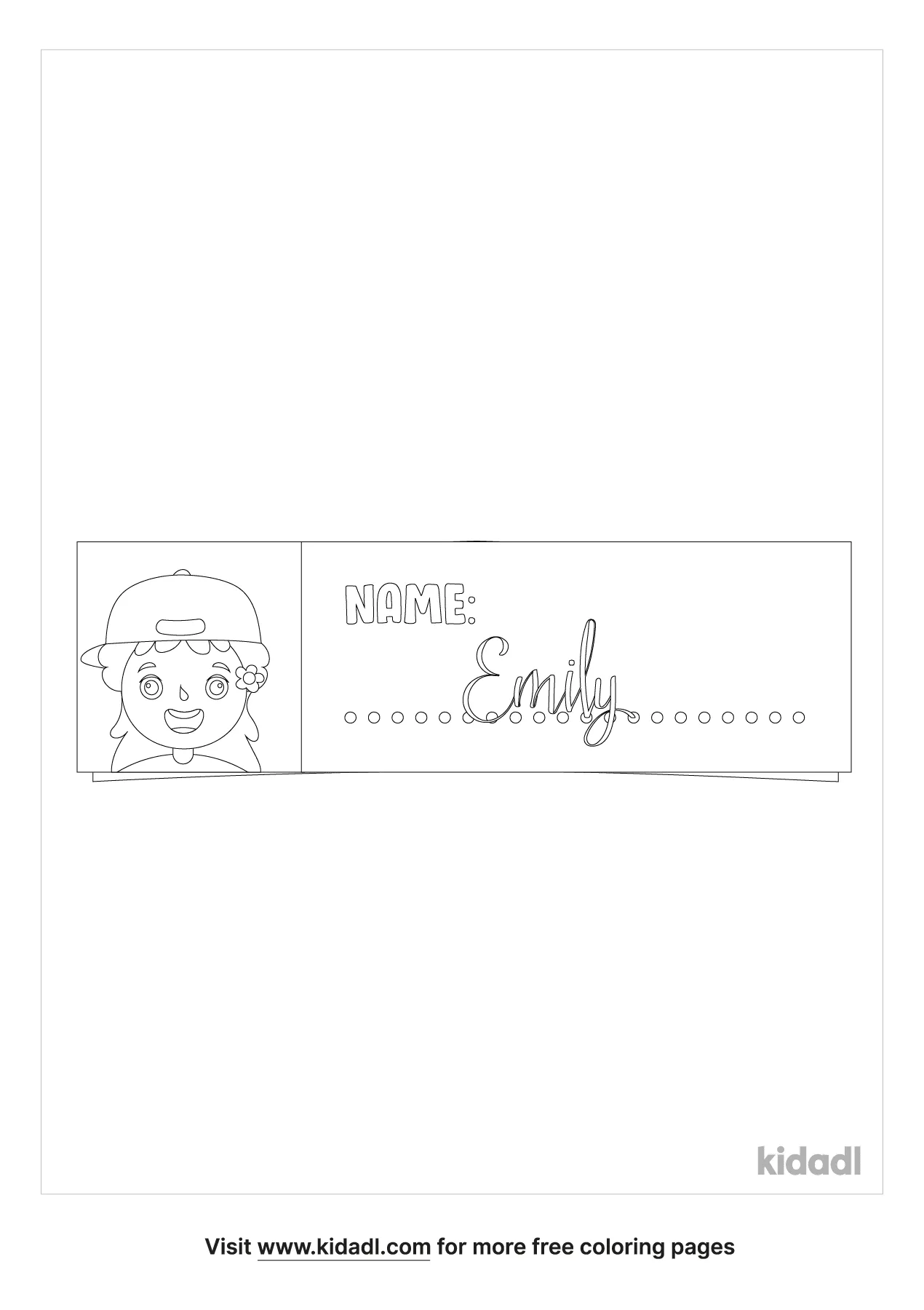 Free name tags for kids coloring page coloring page printables