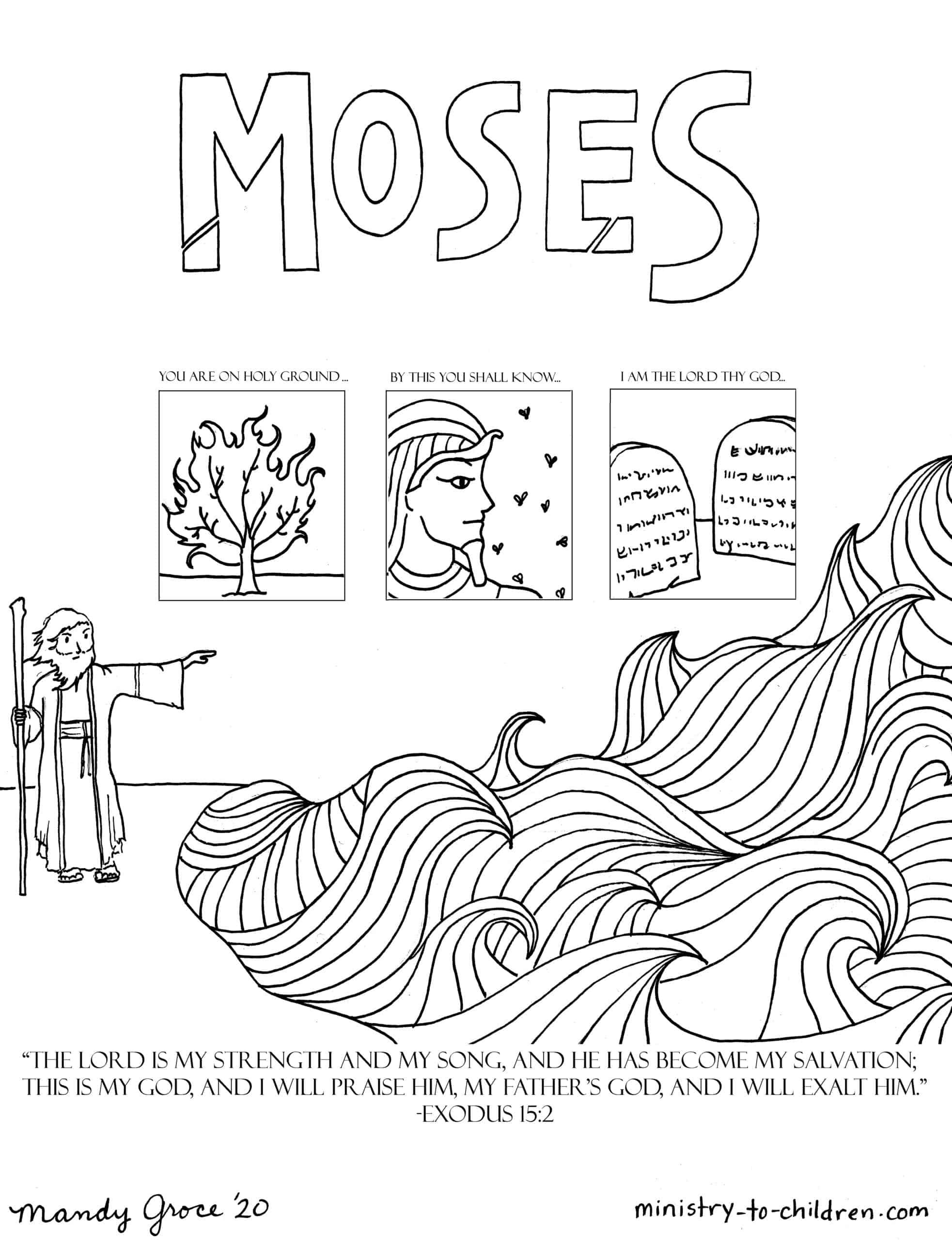 Moses coloring page