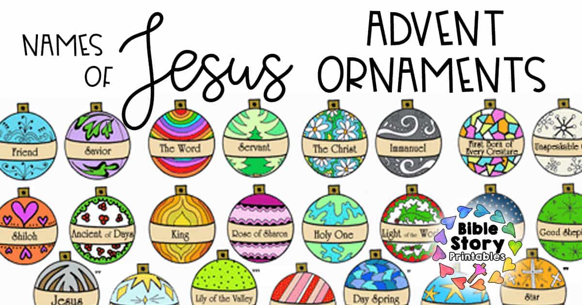 Names of jesus advent ornaments