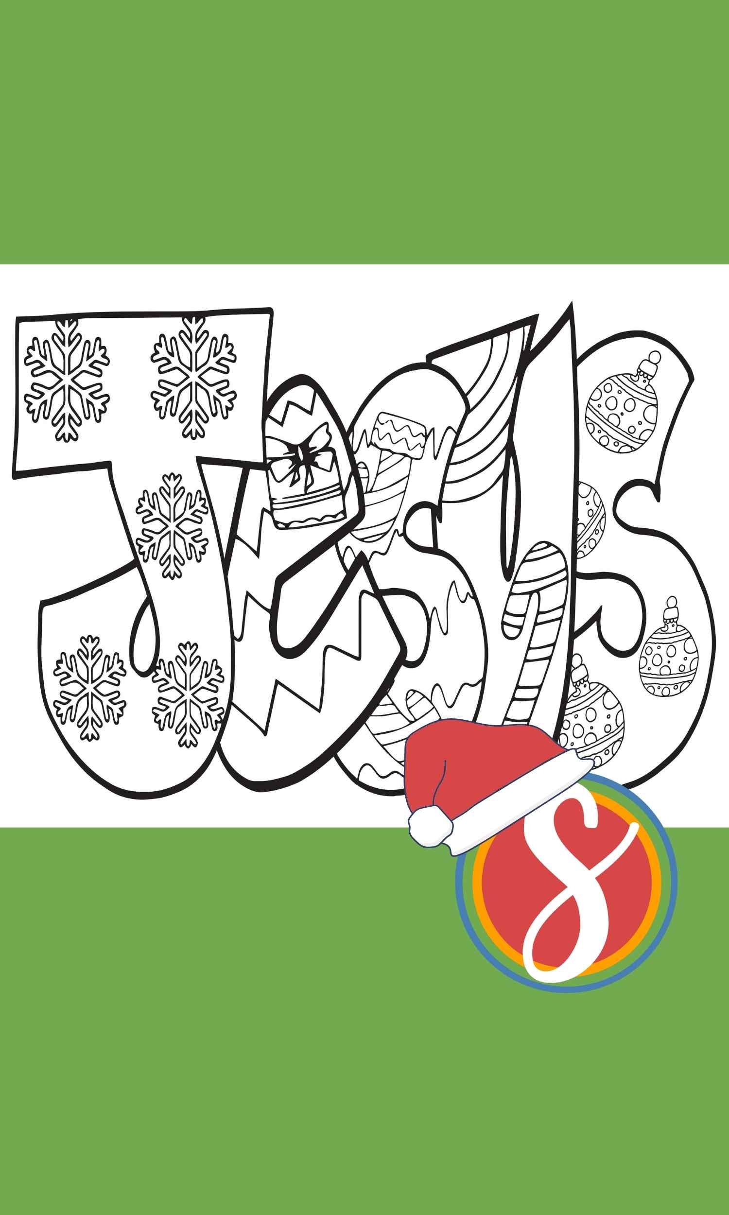 Free jesus christmas coloring pages â stevie doodles