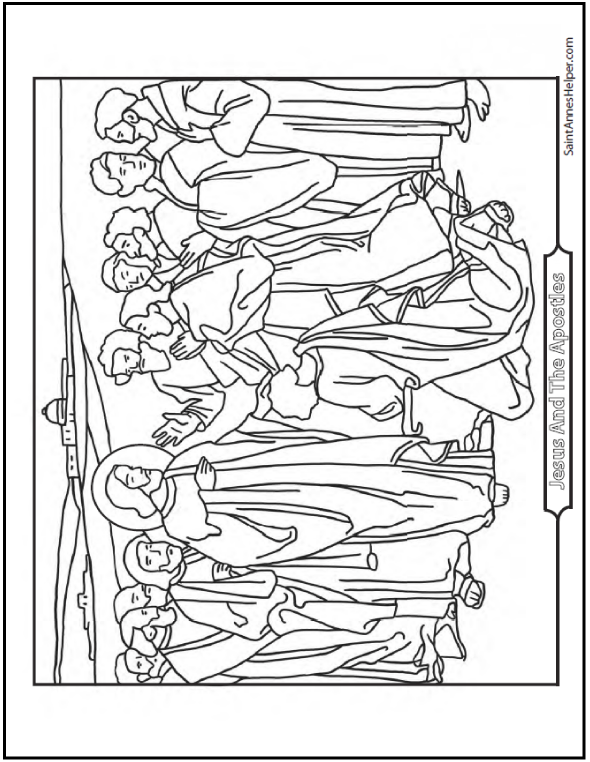 Apostles of jesus christ coloring page âïâï twelve apostles names