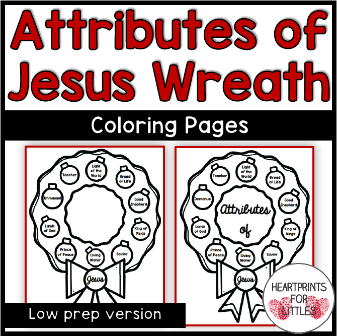 Attributes of jesus wreath craft names of jesus wreath christmas bible craft made by teachers