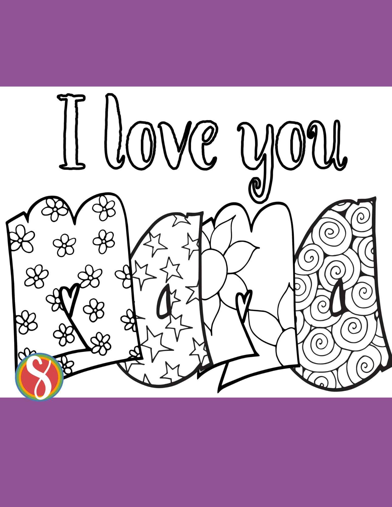 Free mothers day coloring pages â stevie doodles