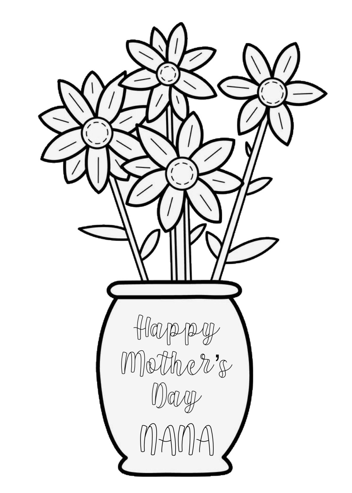 Happy mothers day nana coloring page mothers day coloring pages mothers day colors birthday coloring pages