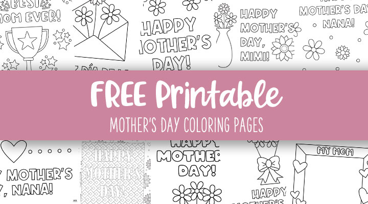 Mothers day coloring pages