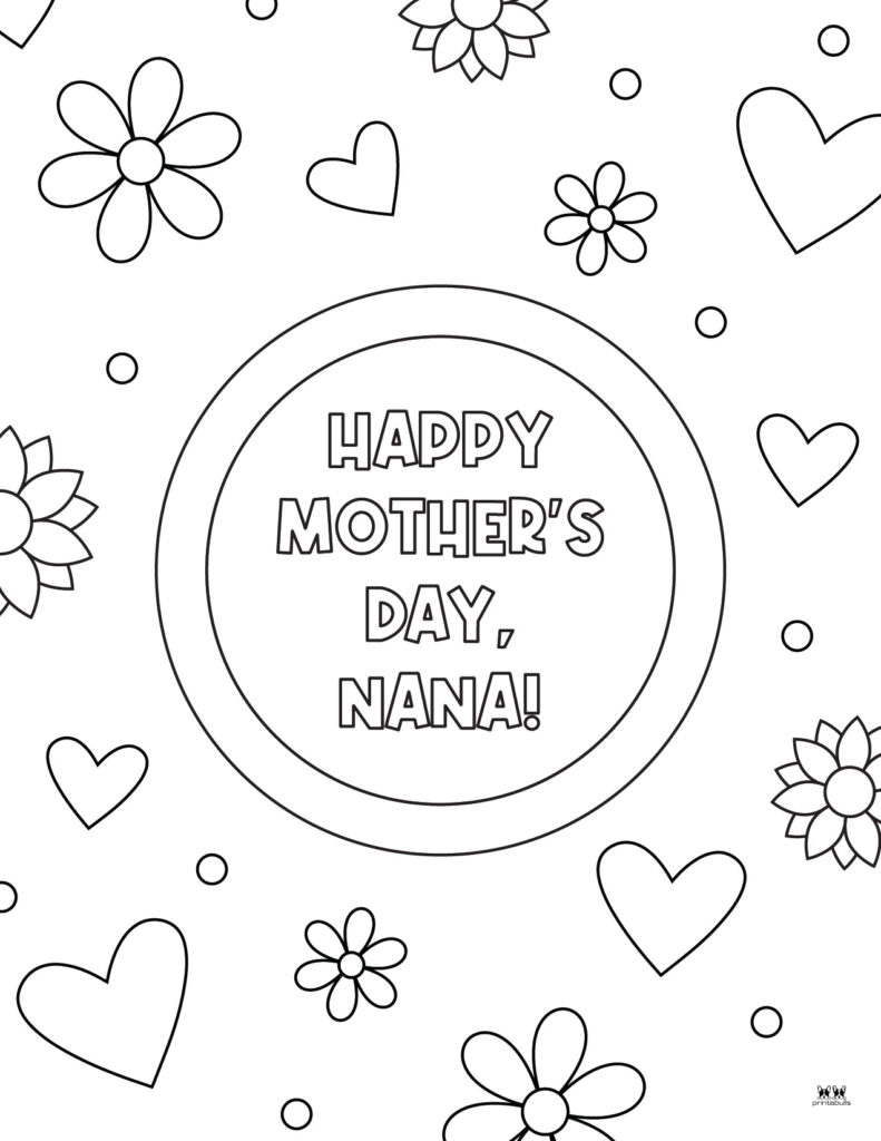 Mothers day coloring pages