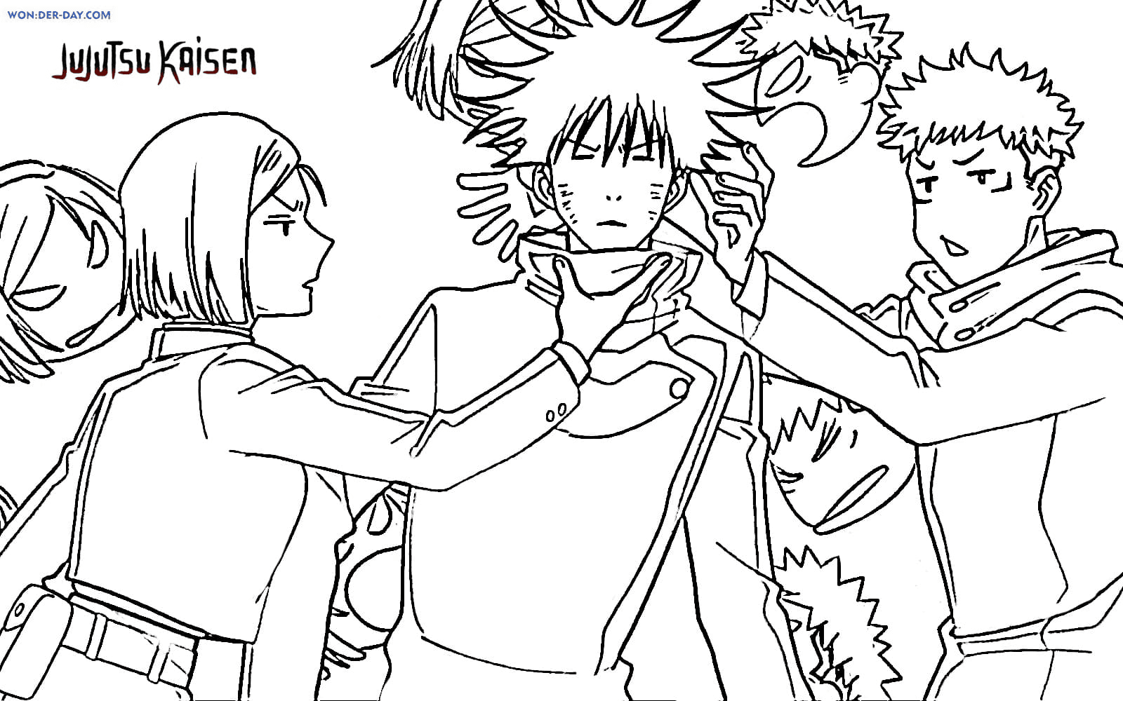 Nanami jujutsu kaisen coloring page