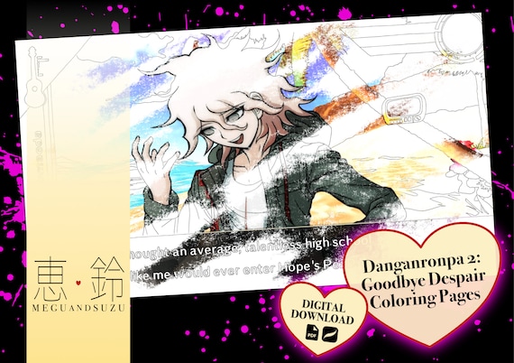 Danganronpa goodbye despair nagito komaeda coloring page