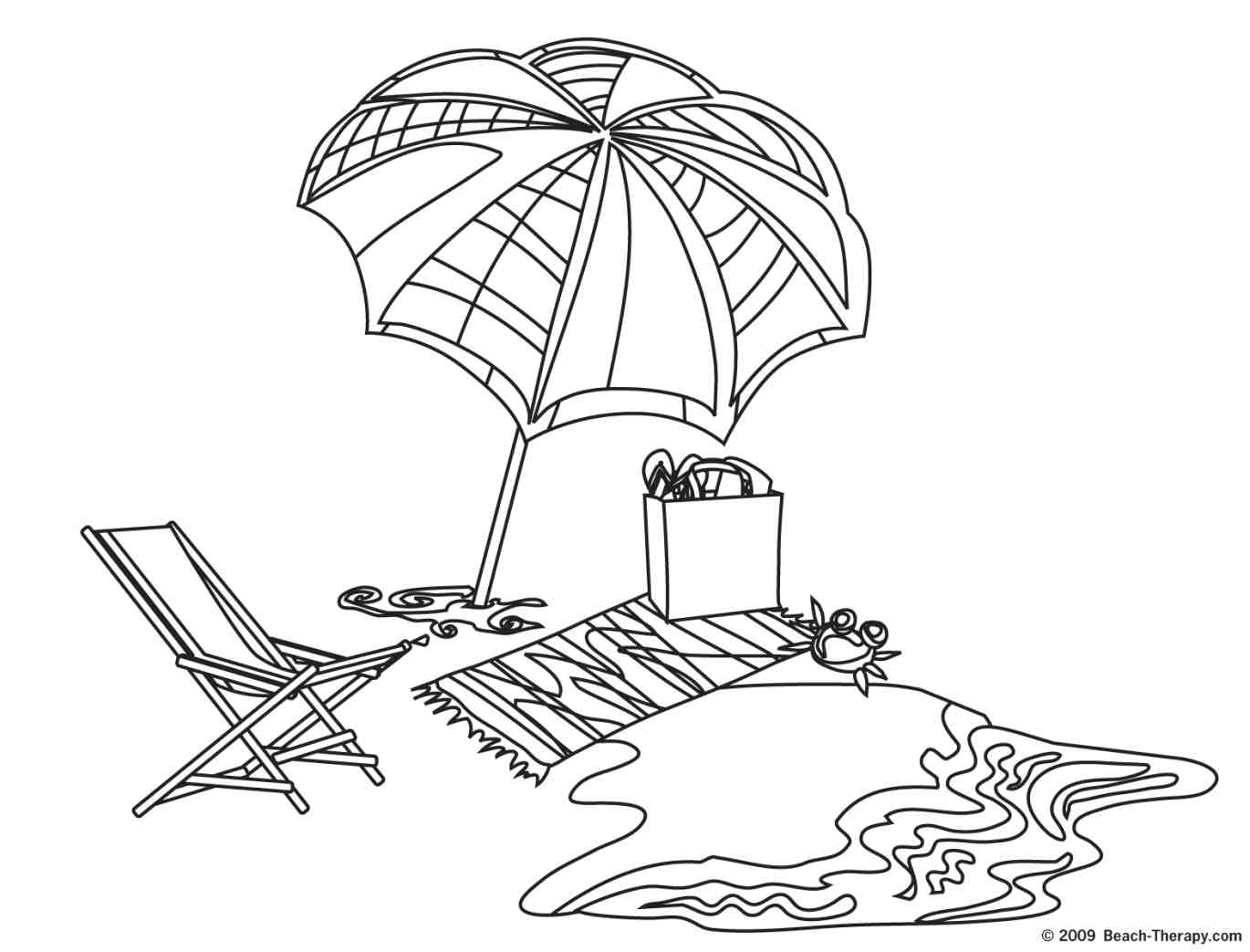 Beach coloring pages