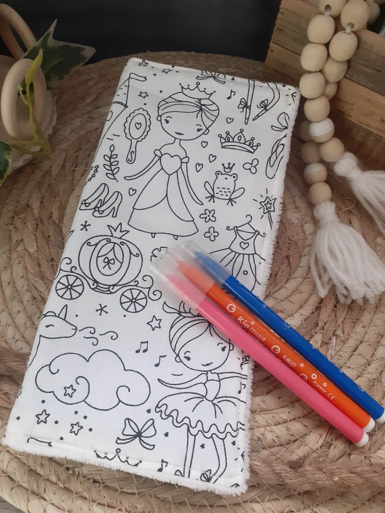 Coloring napkin gift coloring