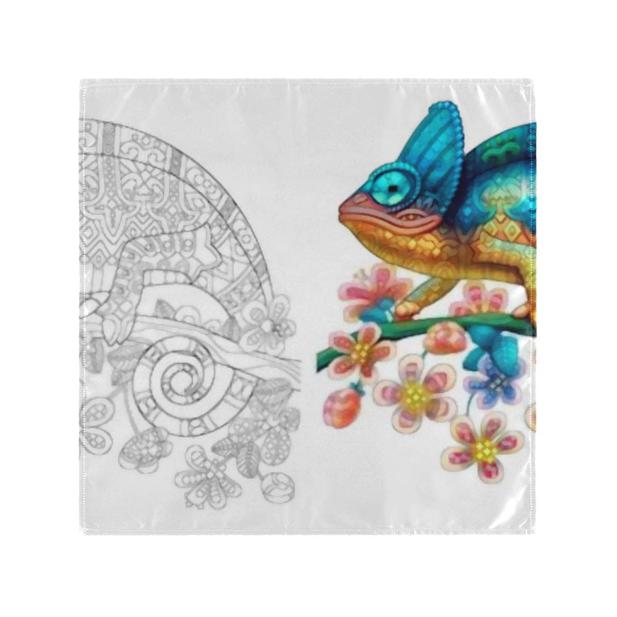 Hjhjj cloth napkin pack inch washable dinner napkins loring page chameleon lizard lorless lor satin cloth napkins great for weddings parties holiday dinner more home kitchen