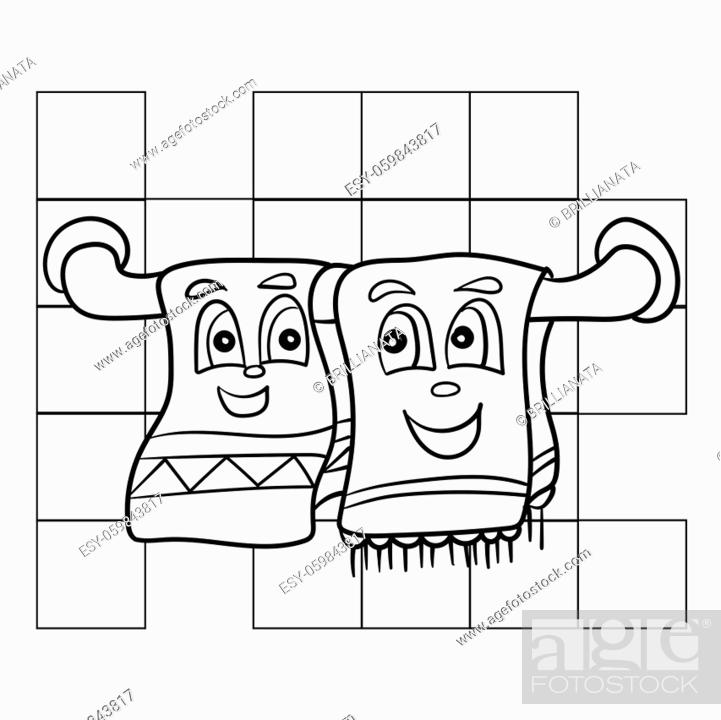 Coloring book for children dish towel