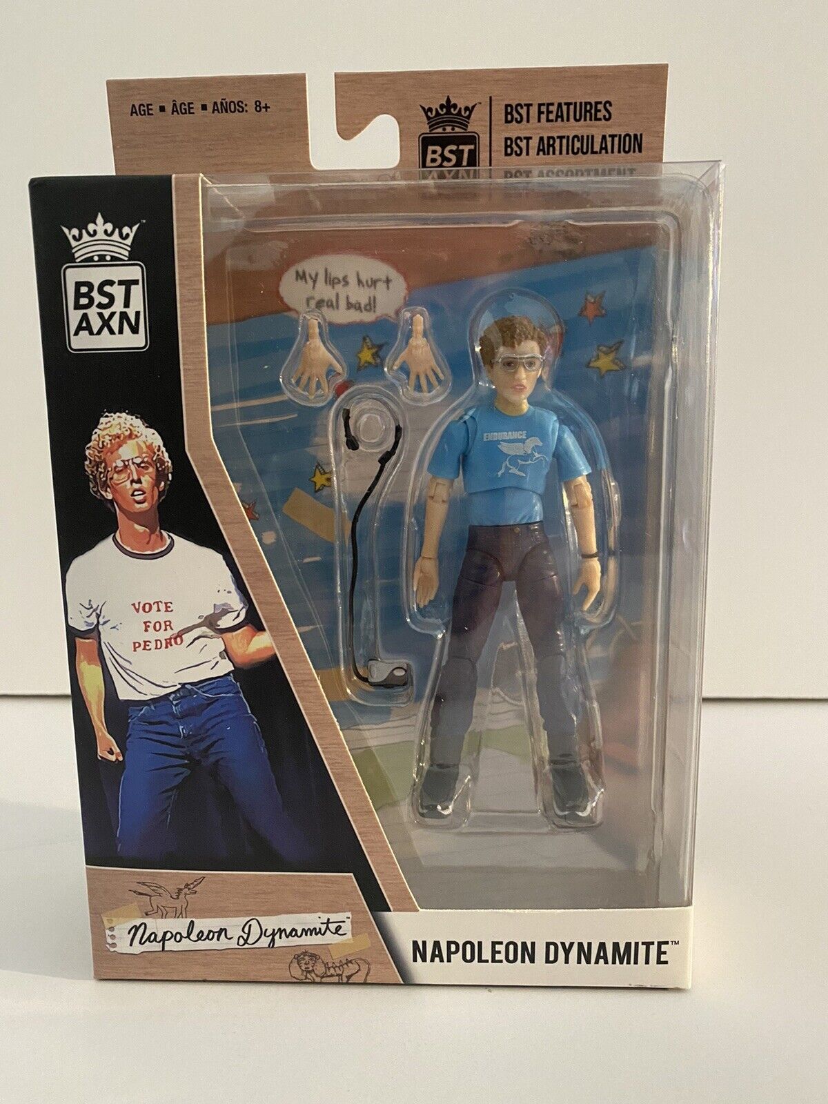 Napoleon dynamite action figure endurance blue t