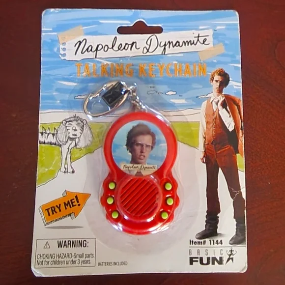 Basic fun toys napoleon dynamite talking keychain faulty battery