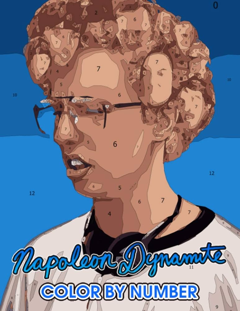 Napoleon dynamite color by number napoleon dynamite color book an adult coloring book for stress