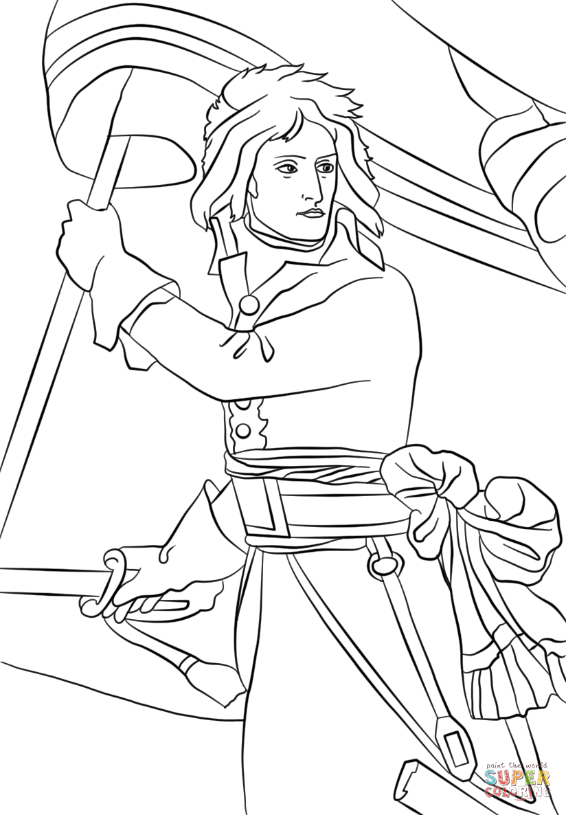 Napoleon bonaparte coloring page free printable coloring pages