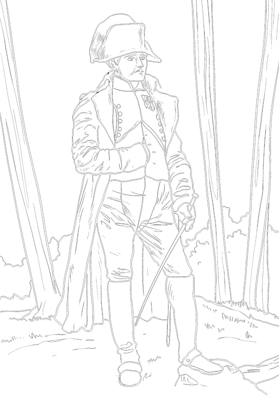 Download napoleon coloring page napoleon bonaparte royalty