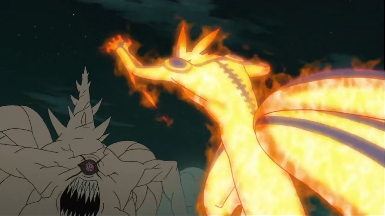 10 tails vs naruto