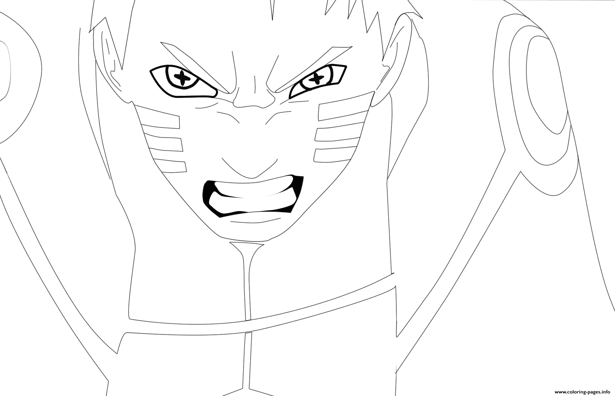 Naruto hokage coloring page printable