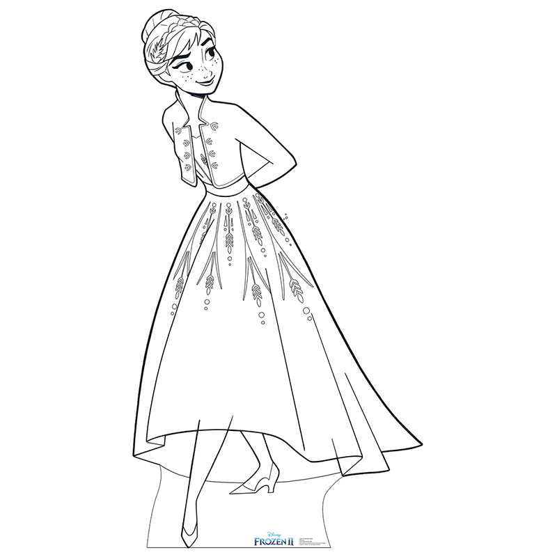 Color me anna from frozen cardboard cutout standup standee â