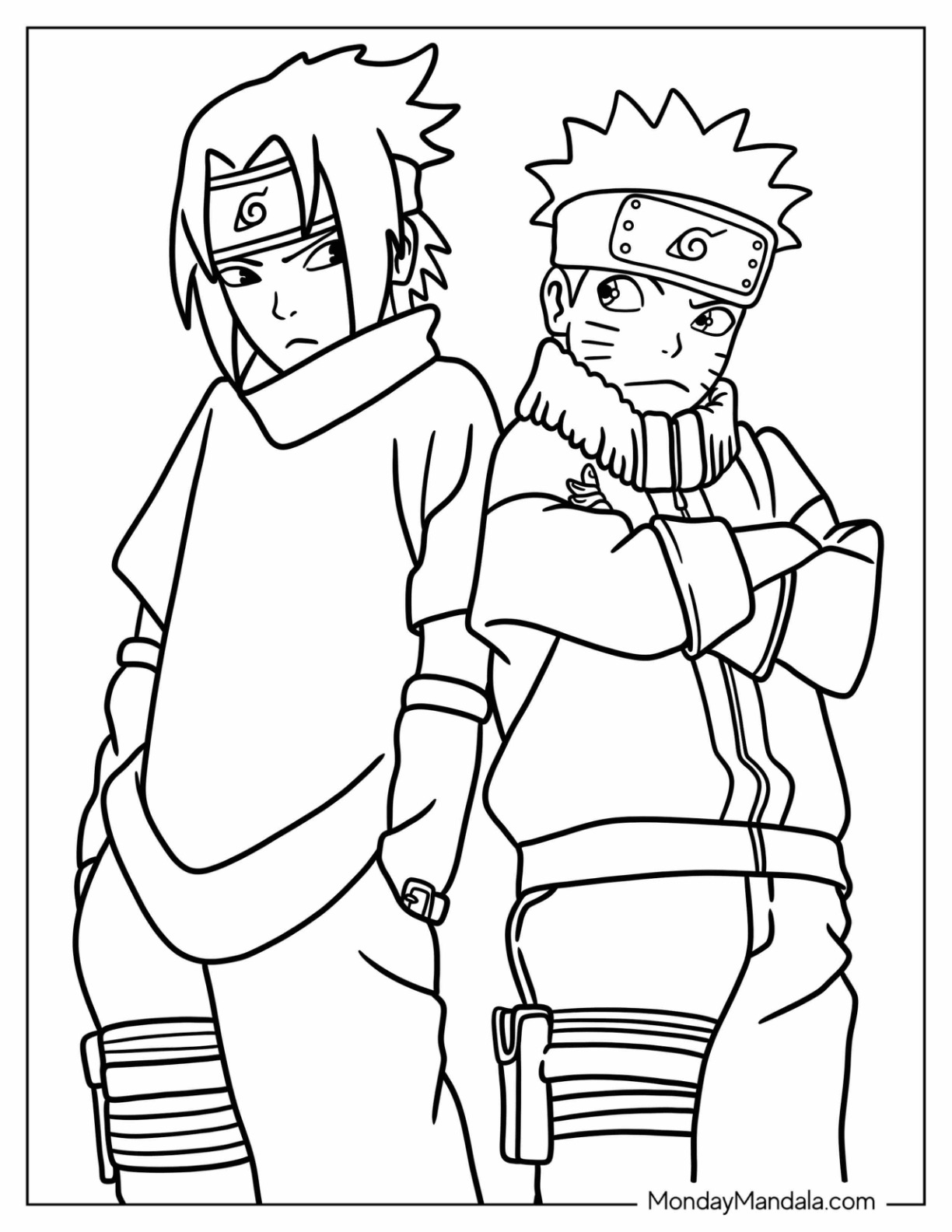 Sasuke coloring pages free pdf printables