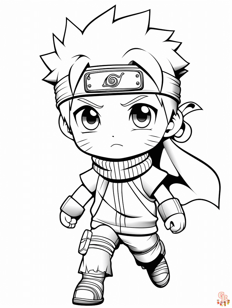 Colorful ninja adventures free naruto coloring pa