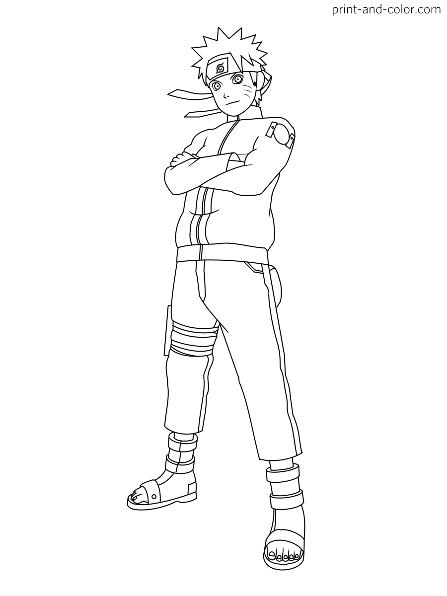 Naruto coloring pages print and color