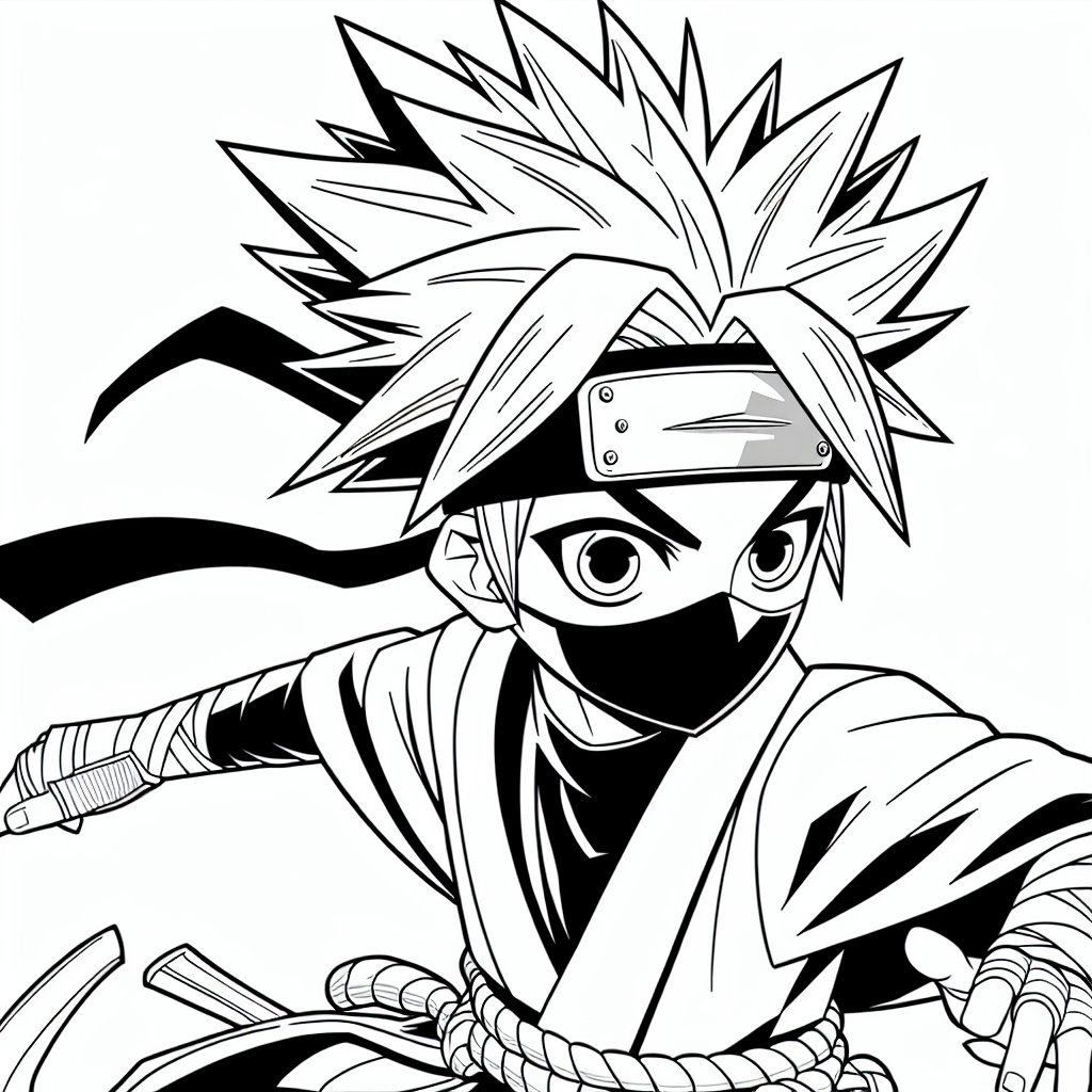 Naruto coloring pages â custom paint by numbers