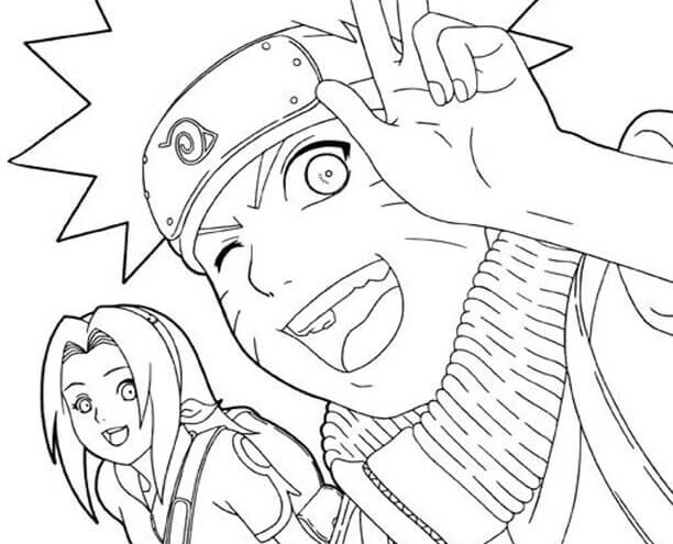 Free easy to print naruto coloring pages